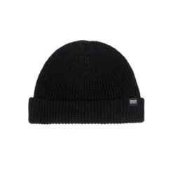 Wanderer – Black Cotton Short Beanie